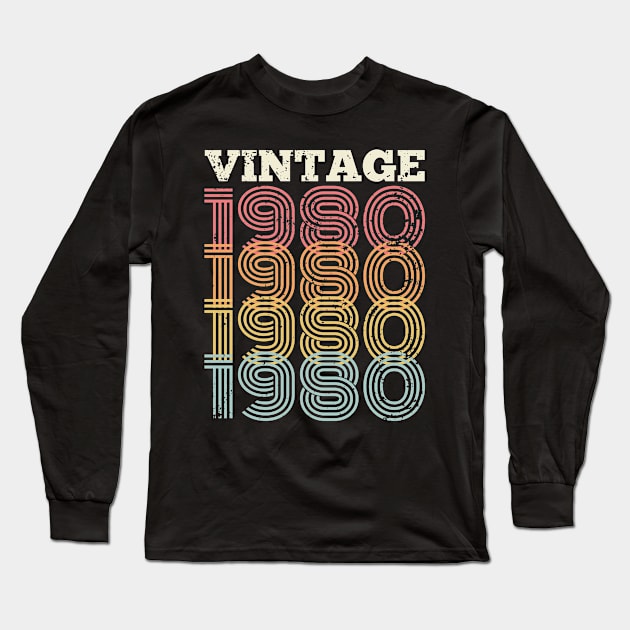 40th birthday gifts for men and women 1980 gift 40 years old Long Sleeve T-Shirt by CheesyB